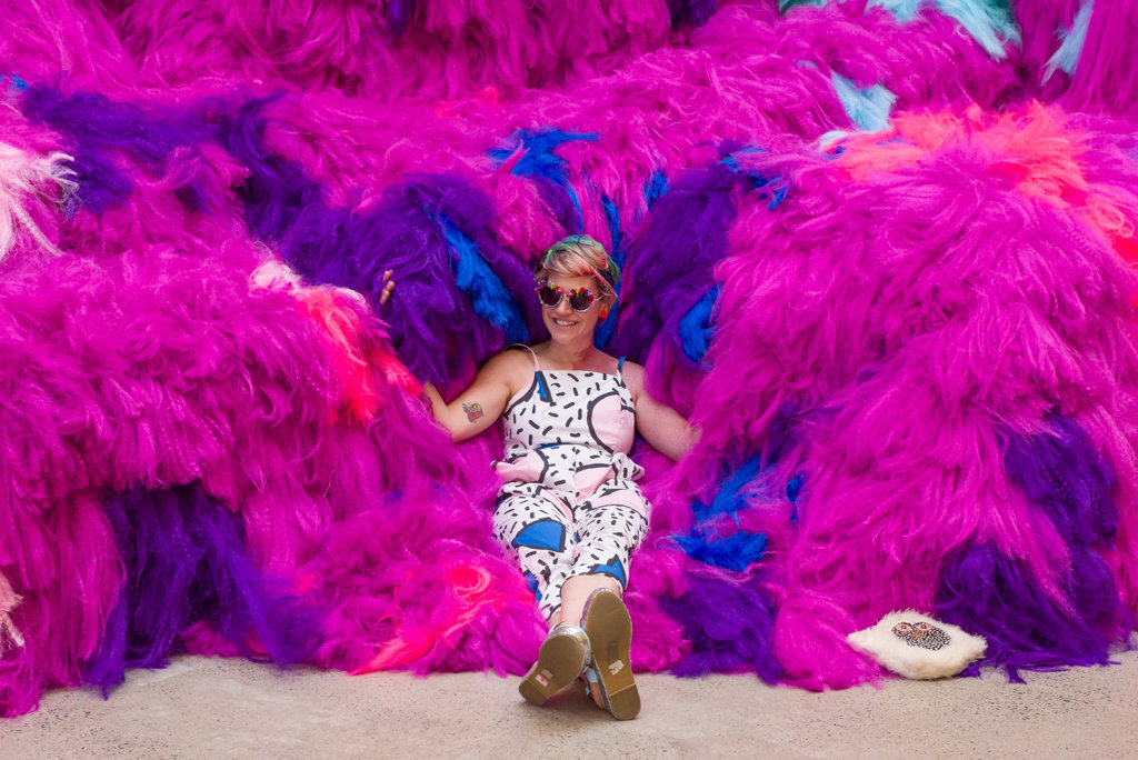 Check out GOMA's latest exhibition - it's all about hair! GOMA 10 Ambassador Patience Hodgson visits Nervescape V 2016 by Icelandic artist Hrafnhildur Arnardóttir (aka Shoplifter), commissioned for ‘Sugar Spin: you, me, art and everything’ at the Gallery of Modern Art, Brisbane.
Photograph: Natasha Harth, QAGOMA
Check out GOMA's latest exhibition - it's all about hair! GOMA 10 Ambassador Patience Hodgson visits Nervescape V 2016 by Icelandic artist Hrafnhildur Arnardóttir (aka Shoplifter), commissioned for ‘Sugar Spin: you, me, art and everything’ at the Gallery of Modern Art, Brisbane.
Photograph: Natasha Harth, QAGOMA